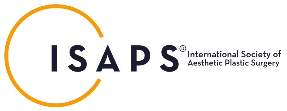 Logo de ISAPS, International Society of Aesthetic Plastic Surgery dont le chirurgien esthétique Dr. Schlaudraff en est membre du conseil d'administration et trésorier