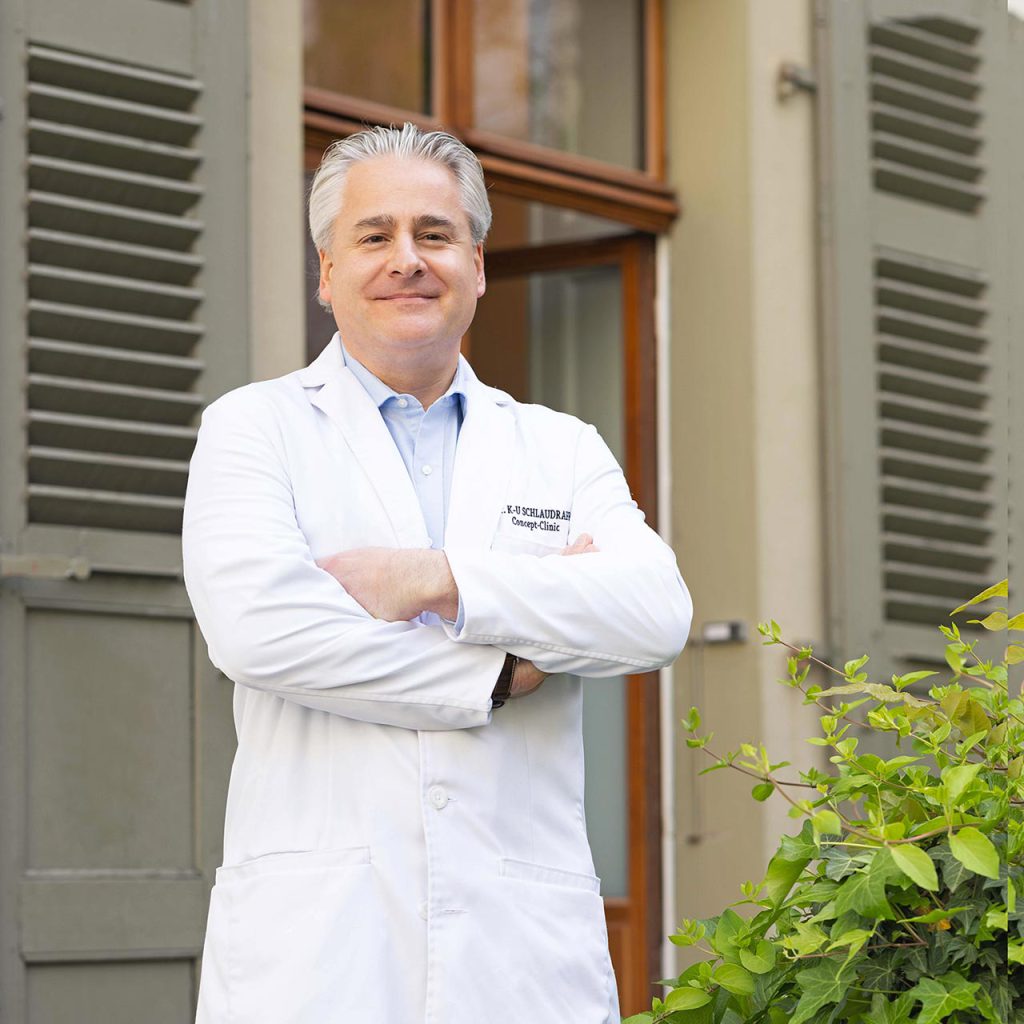 Portrait du Dr Schlaudraff, chirurgien esthétique au sein de la clinique de chirurgie esthétique "Concept Clinic" à Genève