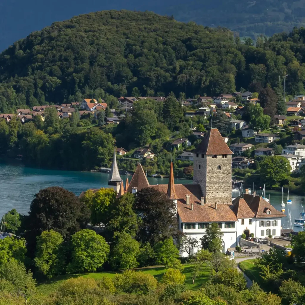 Vue sur la ville de Thun en suisse